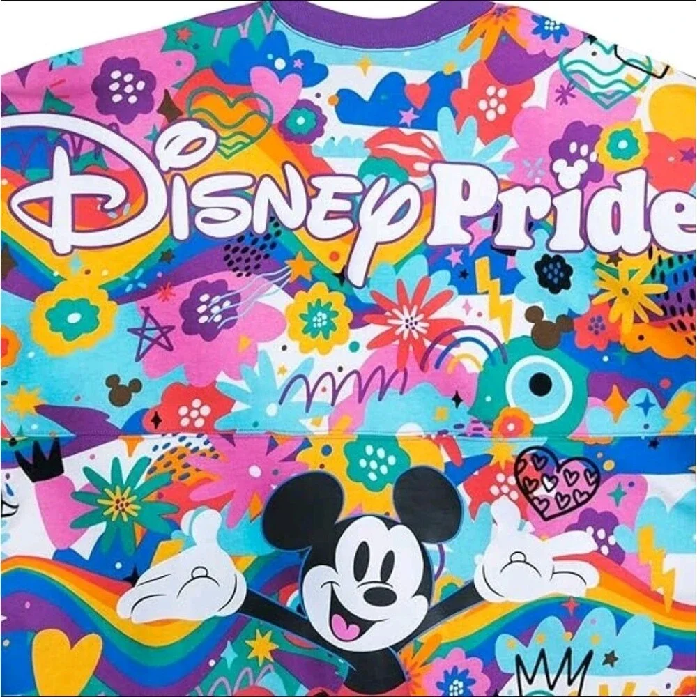 Spirit Jersey Disney Pride Shirt Rainbow Mickey Mouse Unisex XS L100 Oversized - Picture 4 of 7